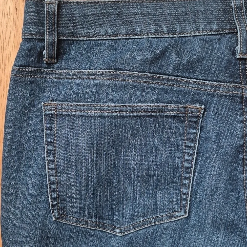 Merona Comfort-No-Gap Waistband Stretch Jeans Womens 12R Blue Straight Leg Denim